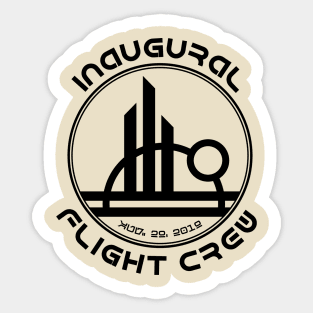Inaugural Flight Crew, East - Black Sticker